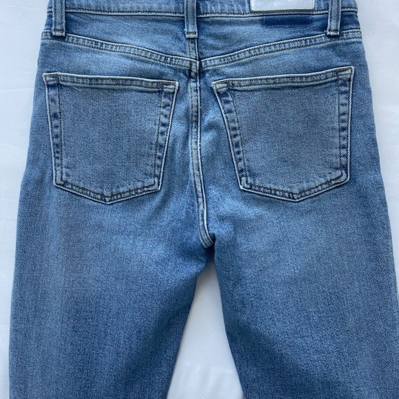 Re/Done High Rise Ankle Crop Jeans - Picture 4 of 10